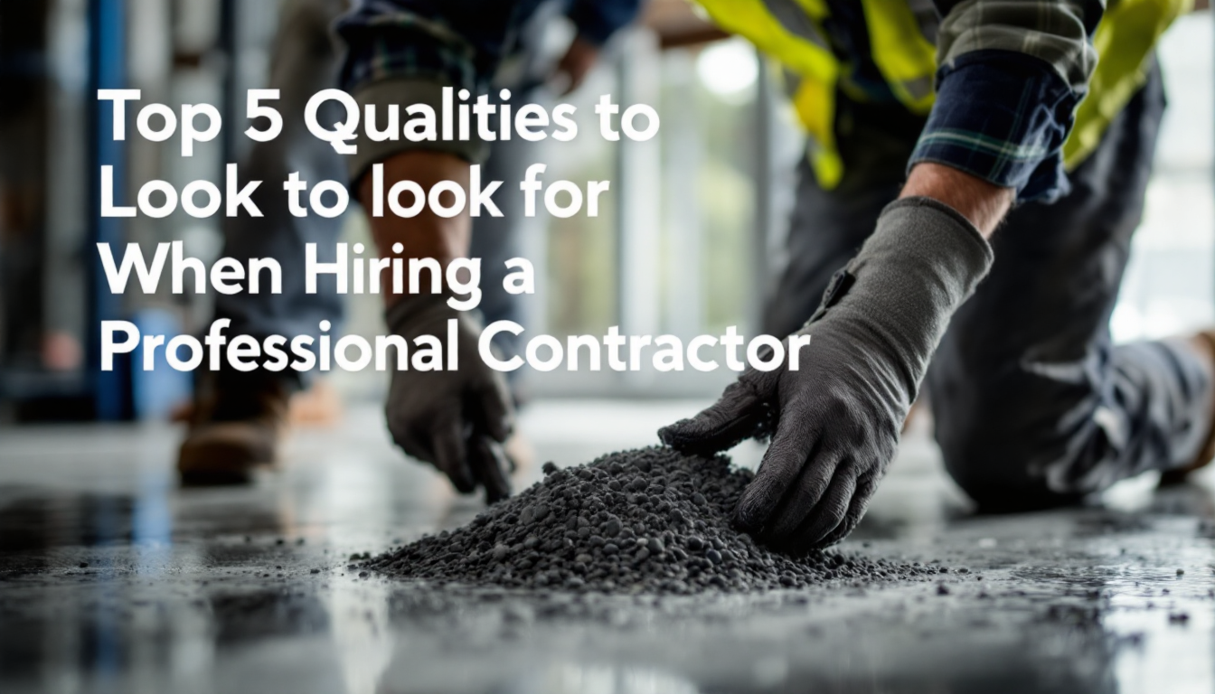 Top 5 Qualities to Look for When Hiring a Professional Concrete Contractor
